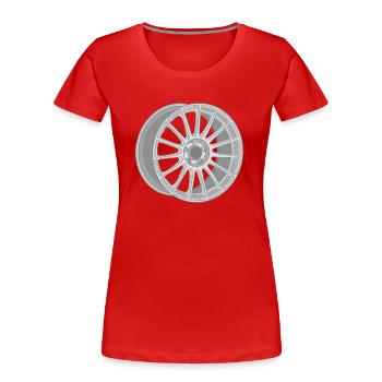Felge - Frauen Premium Bio T-Shirt - Rot - Vorne - Mia (176cm)