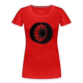 Felge - Frauen Premium Bio T-Shirt - Rot - Vorne - Mia (176cm)