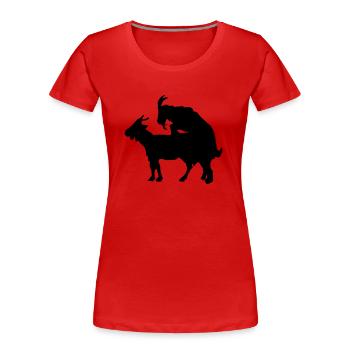 Bock - Frauen Premium Bio T-Shirt - Rot - Vorne - Mia (176cm)