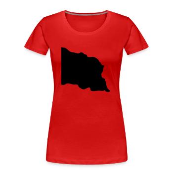 flatternde Fahne Italia Italy Italien - Frauen Premium Bio T-Shirt - Rot - Vorne - Mia (176cm)
