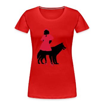 Rotkäppchen - Frauen Premium Bio T-Shirt - Rot - Vorne - Mia (176cm)
