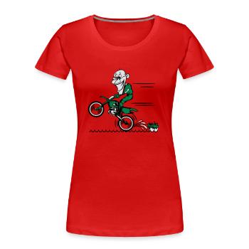 Moto plaisir de l'eau - T-shirt bio Premium Femme - rouge - Devant - Mia (176cm)