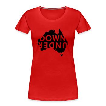 australia Down Under Landmark Australien - Frauen Premium Bio T-Shirt - Rot - Vorne - Mia (176cm)