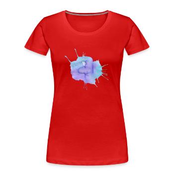 Splashes of colour - Women's Premium Organic T-Shirt - red - Front - Mia (176cm)