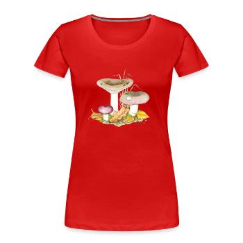 Russula cyanoxantha - T-shirt bio Premium Femme - rouge - Devant - Mia (176cm)