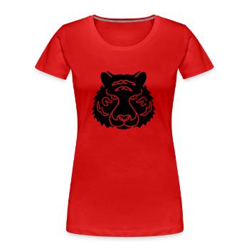 Symbol of an Indian tiger - Women's Premium Organic T-Shirt - red - Front - Mia (176cm)
