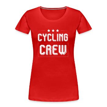 Cycling Crew - Frauen Premium Bio T-Shirt - Rot - Vorne - Mia (176cm)