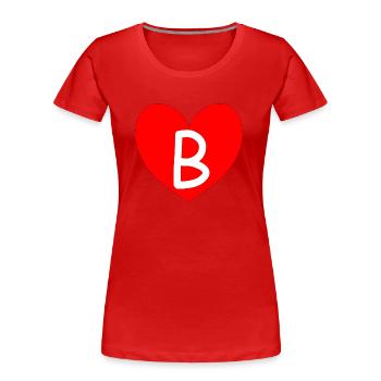 Je t’aime beaucoup b - T-shirt bio Premium Femme - rouge - Devant - Mia (176cm)