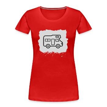 Motorhome Camping Camper Campsite - Women's Premium Organic T-Shirt - red - Front - Mia (176cm)