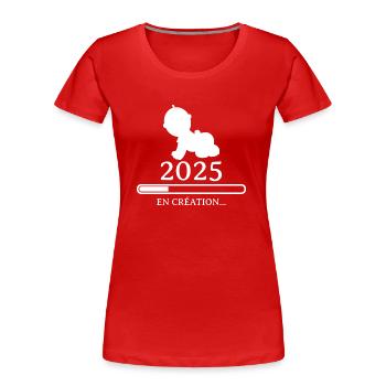 Baby in creation 2025 - Women's Premium Organic T-Shirt - red - Front - Mia (176cm)