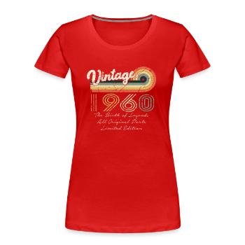 Awesome seit 1960 Jubiläum 1960 Jahrgang 196 - Frauen Premium Bio T-Shirt - Rot - Vorne - Mia (176cm)