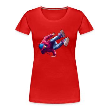 Breakdance Pas De Danse - T-shirt bio Premium Femme - rouge - Devant - Mia (176cm)