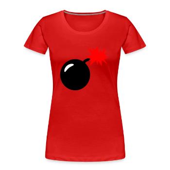 Bombe - Frauen Premium Bio T-Shirt - Rot - Vorne - Mia (176cm)