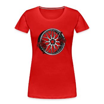 Felge - Frauen Premium Bio T-Shirt - Rot - Vorne - Mia (176cm)