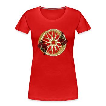 Felge - Frauen Premium Bio T-Shirt - Rot - Vorne - Mia (176cm)