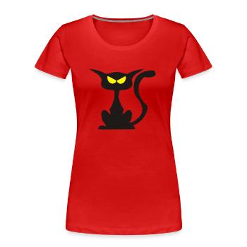 raubkatze - Frauen Premium Bio T-Shirt - Rot - Vorne - Mia (176cm)