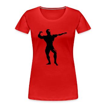bodybuilding_4 - Frauen Premium Bio T-Shirt - Rot - Vorne - Mia (176cm)