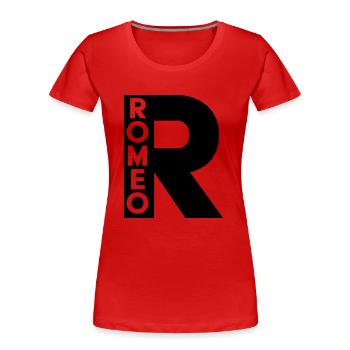NATO R - Frauen Premium Bio T-Shirt - Rot - Vorne - Mia (176cm)