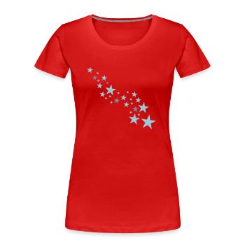 stars - T-shirt bio Premium Femme - rouge - Devant - Mia (176cm)