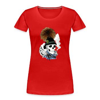 Sepp_Bayern-skull - Frauen Premium Bio T-Shirt - Rot - Vorne - Mia (176cm)