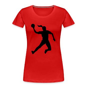 Handball female de - Frauen Premium Bio T-Shirt - Rot - Vorne - Mia (176cm)