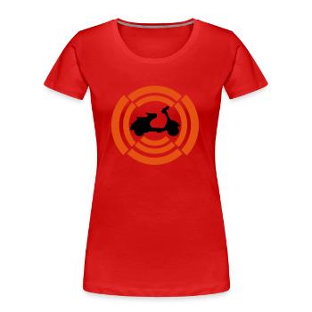 motorroller - Frauen Premium Bio T-Shirt - Rot - Vorne - Mia (176cm)