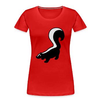 Stinktier - Frauen Premium Bio T-Shirt - Rot - Vorne - Mia (176cm)