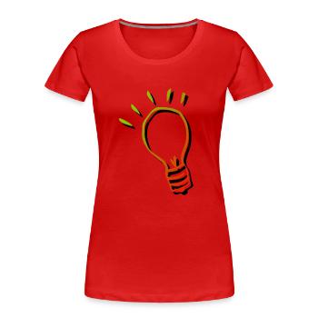 light - Women's Premium Organic T-Shirt - red - Front - Mia (176cm)
