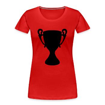 cup - Women's Premium Organic T-Shirt - red - Front - Mia (176cm)