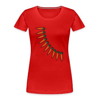 carrots - Women's Premium Organic T-Shirt - red - Front - Mia (176cm)