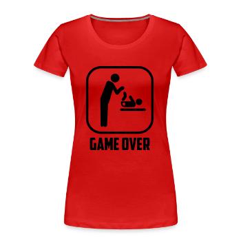 game over - Women's Premium Organic T-Shirt - red - Front - Mia (176cm)