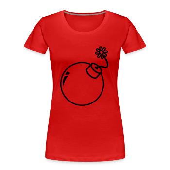 Exlosive Bomb - Women's Premium Organic T-Shirt - red - Front - Mia (176cm)