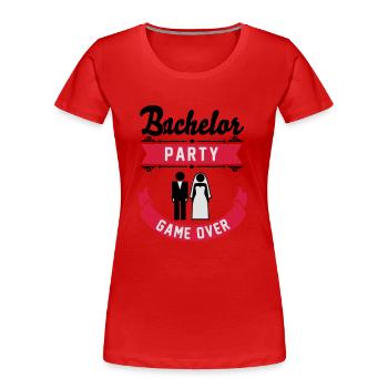 Bachelor Party Game Over - Frauen Premium Bio T-Shirt - Rot - Vorne - Mia (176cm)