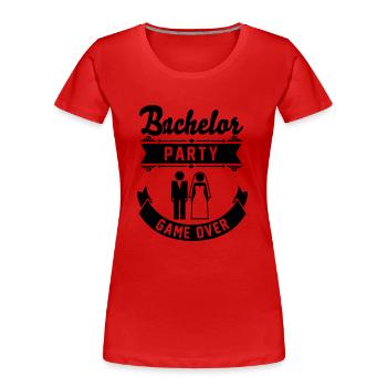 Bachelor Party Game Over - Frauen Premium Bio T-Shirt - Rot - Vorne - Mia (176cm)