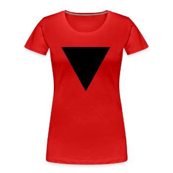 Dreieck - Frauen Premium Bio T-Shirt - Rot - Vorne - Mia (176cm)
