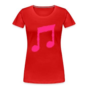 Musique musique Design Chanteur - T-shirt bio Premium Femme - rouge - Devant - Mia (176cm)