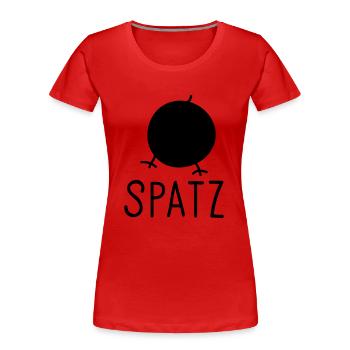 Spatz - Frauen Premium Bio T-Shirt - Rot - Vorne - Mia (176cm)