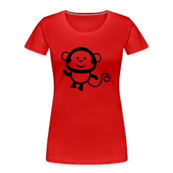 monkey comic - Frauen Premium Bio T-Shirt - Rot - Vorne - Mia (176cm)