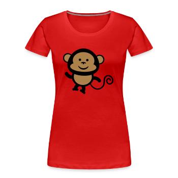 monkey comic - Frauen Premium Bio T-Shirt - Rot - Vorne - Mia (176cm)