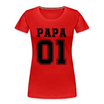 Dad 01 - Women's Premium Organic T-Shirt - red - Front - Mia (176cm)