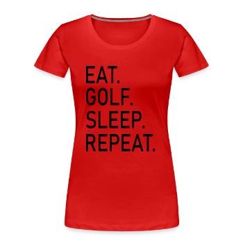 sport de golf - T-shirt bio Premium Femme - rouge - Devant - Mia (176cm)