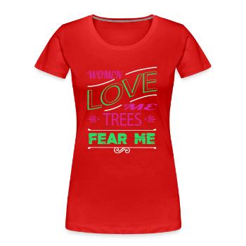 geek construction charpentier john carpenter - T-shirt bio Premium Femme - rouge - Devant - Mia (176cm)