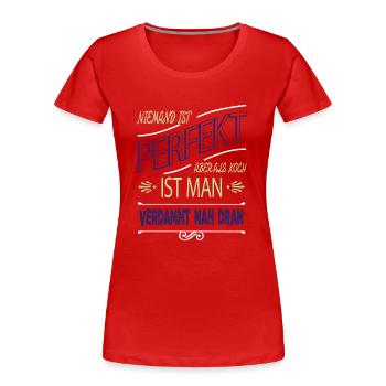 lustige sprüche bday cool weihnachten backen - Frauen Premium Bio T-Shirt - Rot - Vorne - Mia (176cm)