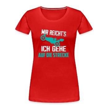 Mir reicht's ich gehe auf die Strecke RC Car Mode - Frauen Premium Bio T-Shirt - Rot - Vorne - Mia (176cm)