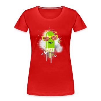 Popsicles Summer heat cool sunglasses delicious - Women's Premium Organic T-Shirt - red - Front - Mia (176cm)