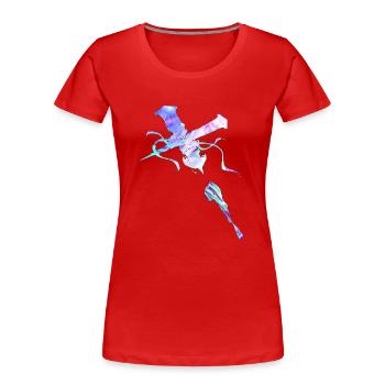 Élément de tatouage vectoriel tatouage tribal tatouages - T-shirt bio Premium Femme - rouge - Devant - Mia (176cm)