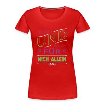 kann spuren enthalten pfote geek - Frauen Premium Bio T-Shirt - Rot - Vorne - Mia (176cm)