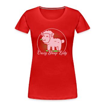 Sheep Breeding Farmer Livestock Sheep Gift - Women's Premium Organic T-Shirt - red - Front - Mia (176cm)
