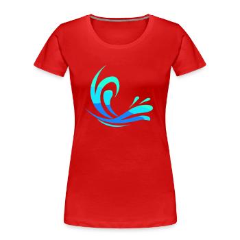 Wasser - Frauen Premium Bio T-Shirt - Rot - Vorne - Mia (176cm)