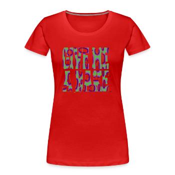 Que la fourchette soit avec vous sauce chef puns chef - T-shirt bio Premium Femme - rouge - Devant - Mia (176cm)